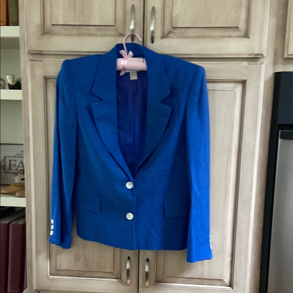 Saville Women's Blue Blazer vintage 80’s sz 4P